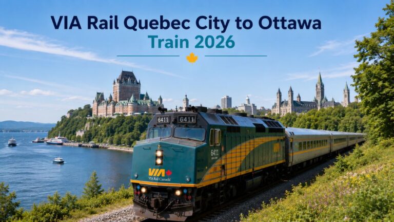 VIA Rail Quebec City to Ottawa Train 2026