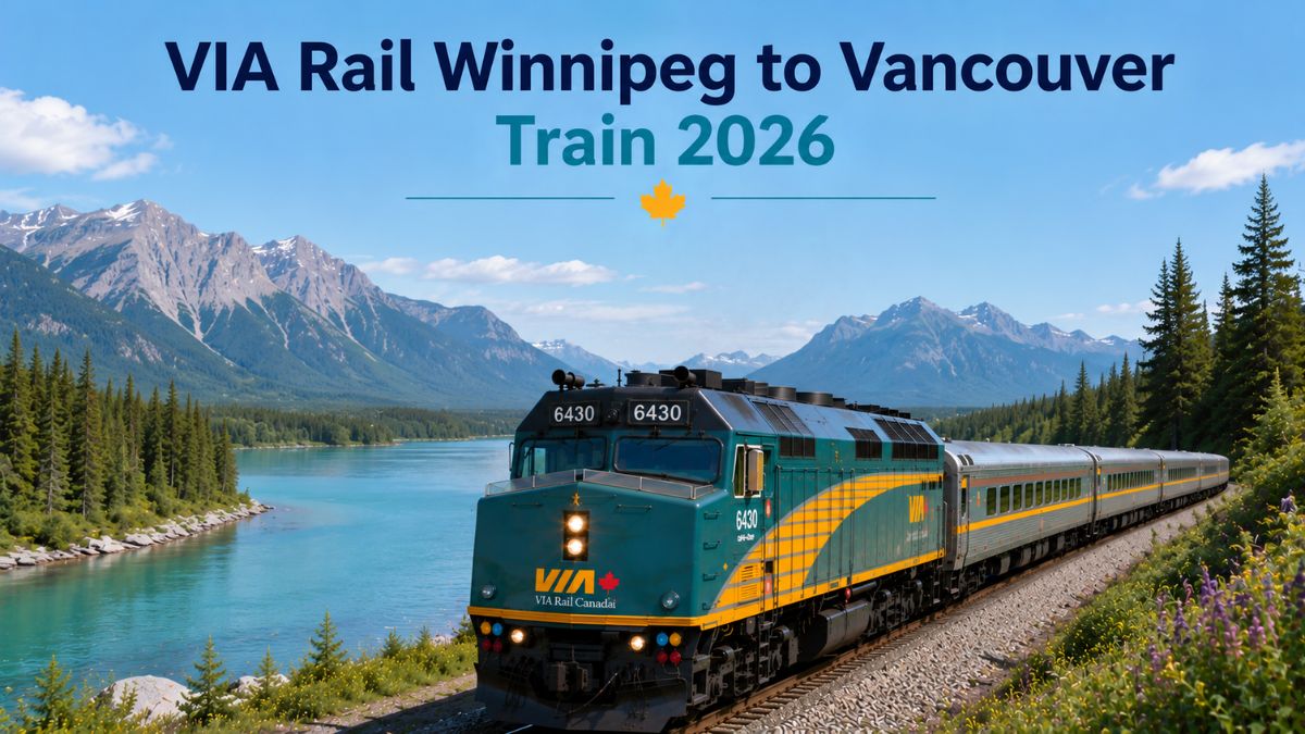 VIA Rail Winnipeg to Vancouver Train 2026