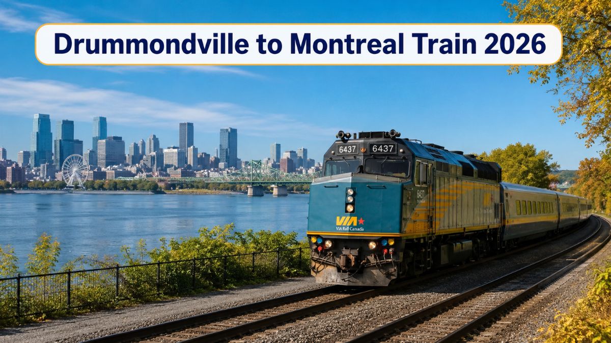 Drummondville to Montreal Train 2026