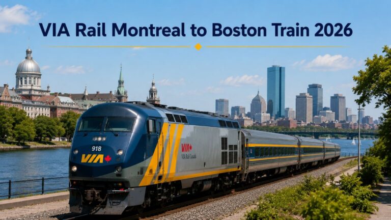 VIA Rail Montreal to Boston Train 2026