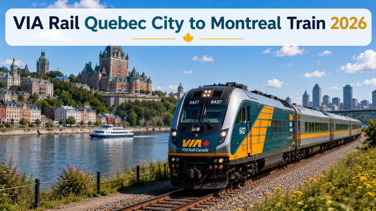 VIA Rail Quebec City to Montreal Train 2026