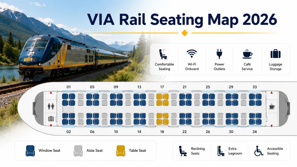 VIA Rail Seating Map 2026