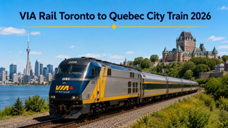 VIA Rail Toronto to Quebec City Train 2026