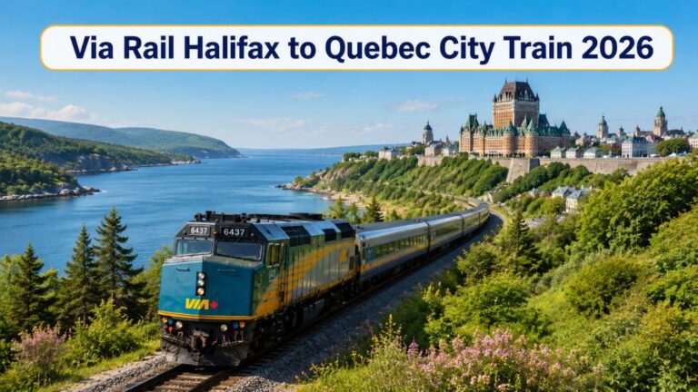 Via Rail Halifax to Quebec City Train 2026