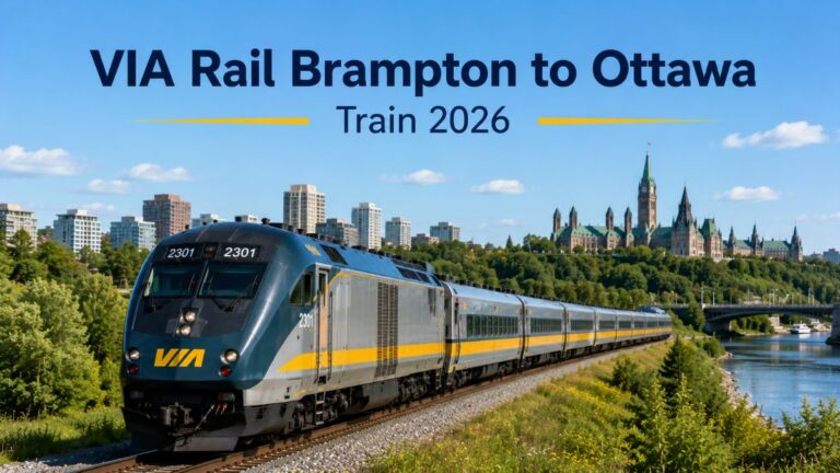 VIA Rail Brampton to Ottawa Train 2026