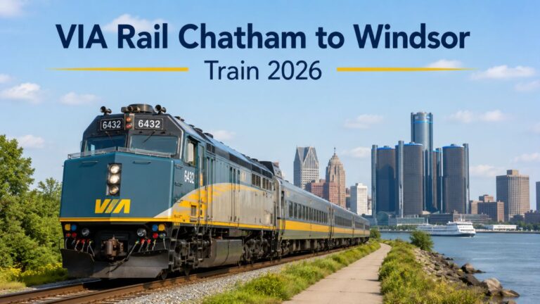 VIA Rail Chatham to Windsor Train 2026
