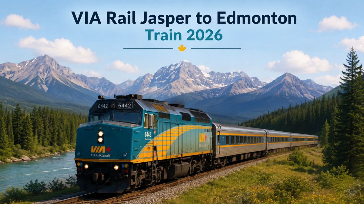 VIA Rail Jasper to Edmonton Train 2026