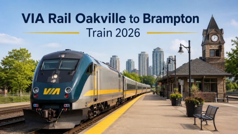 VIA Rail Oakville to Brampton Train 2026