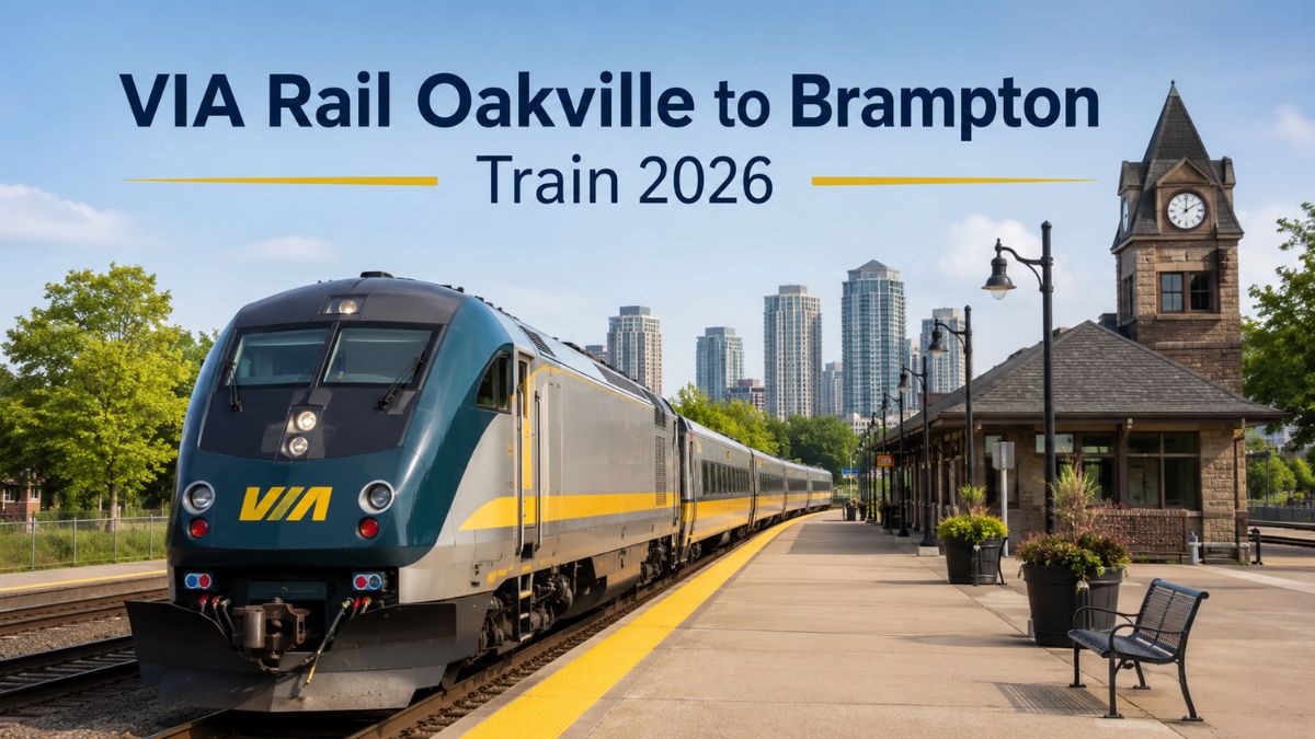 VIA Rail Oakville to Brampton Train 2026