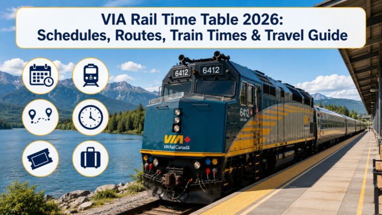 VIA Rail Time Table 2026